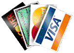 We accept Visa, MasterCard, American Express and Discover